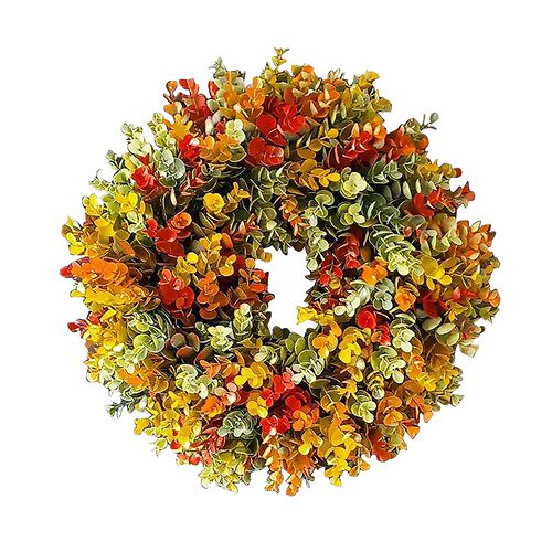 Autumn Eucalyptus Wreath Artificial Thanksgiving Rustic Euca