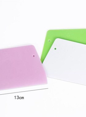 3 Pcs Plastic Spatula White Baking Pastry Tools Dough Scrape