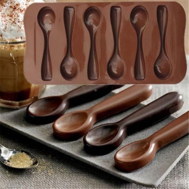 Cute Cake Mold Good Quality DIY Chocolate Six Spoons Mould M