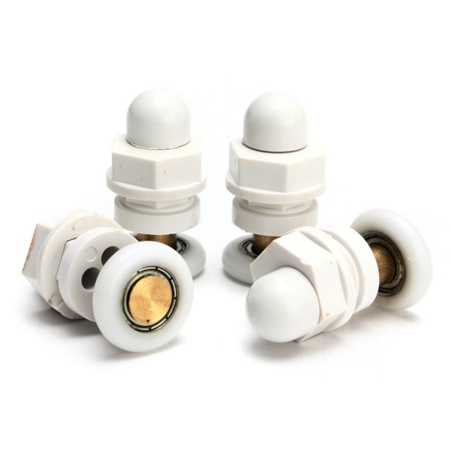 4Pcs/Set 19/23/25/27mm Dia Partiality Shower Bath Door Rolle