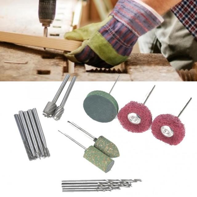 17PCs Woodworking Accessories Emery Hand Operated Tools Poli
