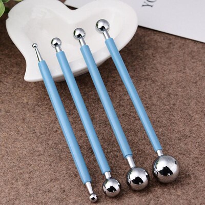 4pcs/set 8 Heads DIY Stainless Steel Polymer Modeling Clay C