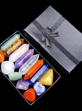 Chakela Healing Gemstones Hexagonal Crystal Chakra Stone Set