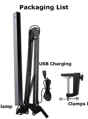 Foldable Adjustable LED Desk Lamp Foldable Dimmable Touch Ta