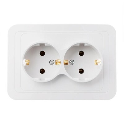 220V/16A 118x80mm EU Power Socket  Double Ground Socket Hous