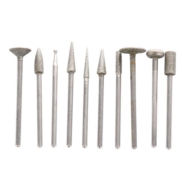 10PCS Emery grinding head 适用于 Diamond Coated Polishing Gr