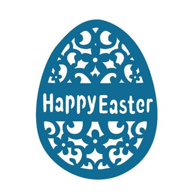 Happy Easter Egg Metal Cutting Dies Stencil DIY Scrapbooking