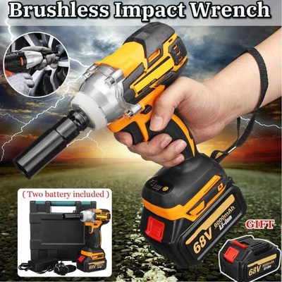 Drillpro 21V Brushless Electric  Impact Wrench Hand Drill In
