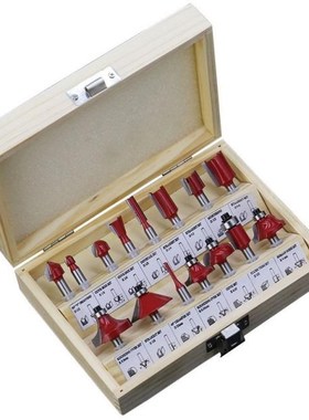 12Pcs/15Pcs Woodworking Milling Cutters 1/4 8MM 1/2 Shank Ca