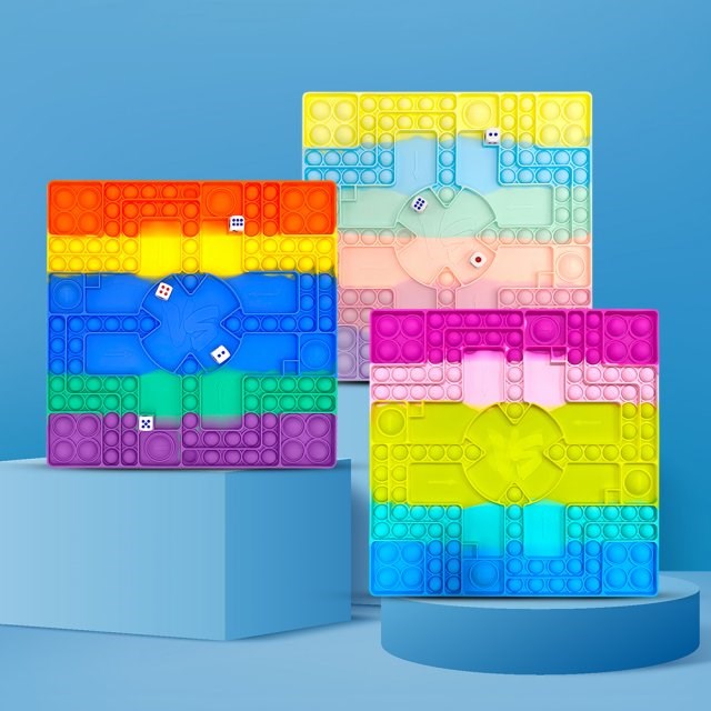 Flying Chessboard Fingertip Toys Silicone Push Bubble Anti-S