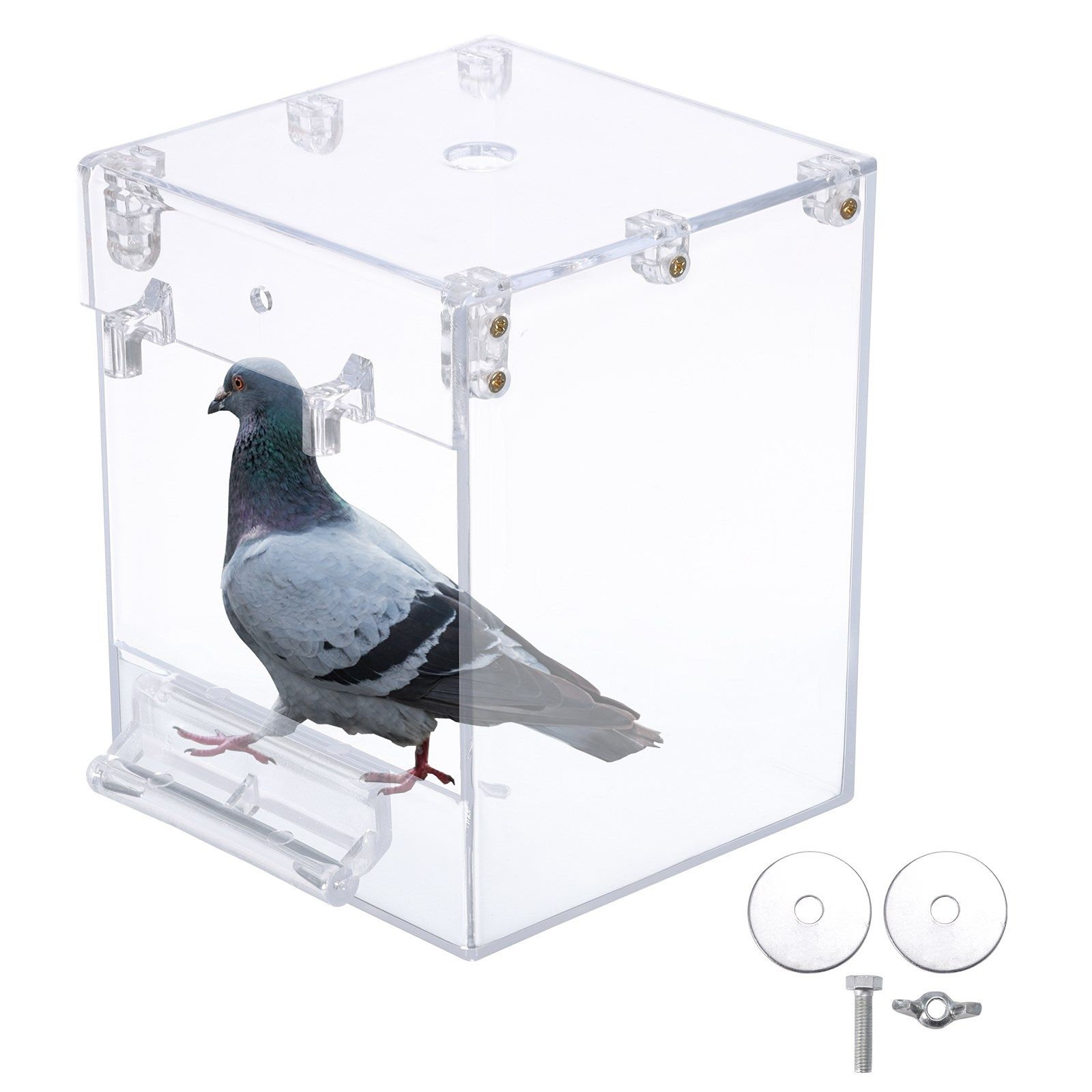 Large Bird Shower Cage Bird Bath Cage Transparent Plastic Bi图片