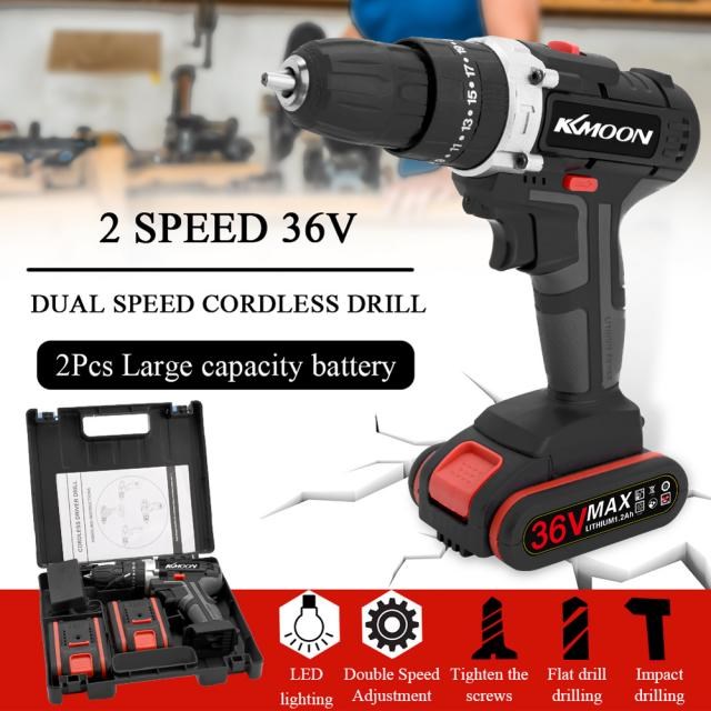 36V Impact Mini Electric Cordless Drill Wireless Rechargeabl