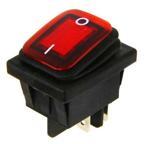 1PCS Waterproof Red LED 220V Car Boat Rocker Toggle Switch 4