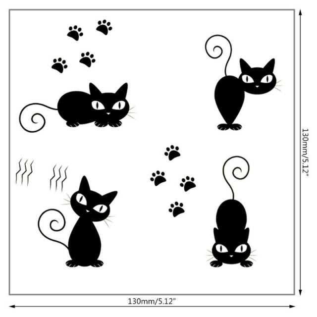 Cute Black Cat DIY Silicone Clear Stamp Cling Seal Scrapbook