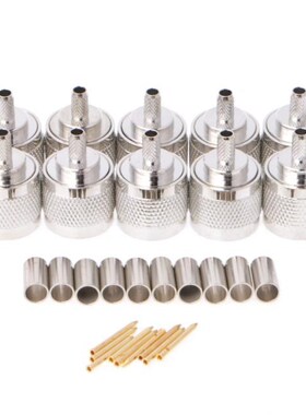 10Pcs N Male Plug Crimp RG58 RG142 LMR195 RG400 Coaxial Cab