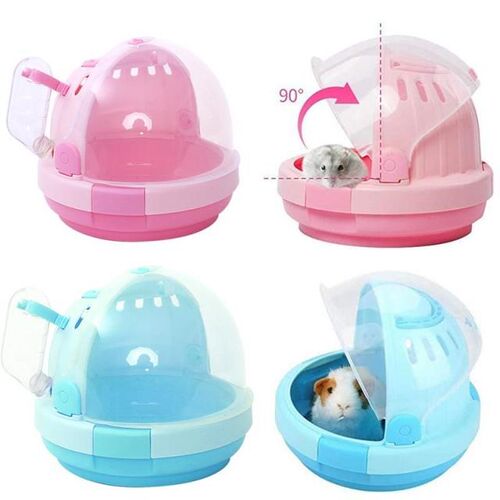 Hamster Cage House Portable Guinea Pig Nest Transparent Plas