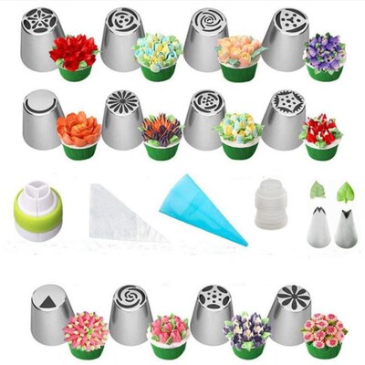 Cake Decorating Tools 27 Pcs Set Russian Tulip Icing Piping