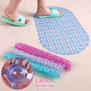Plain Oval Water Drop Mat PVC Strong Non Slip Bathroom Bath