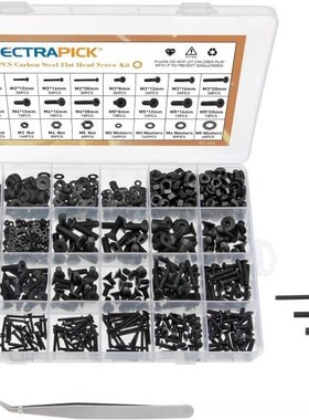 Electrapick 1200pcs Countersunk Hexagon Small Mini Screw Nut