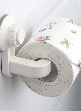 No Drilling Toilet Suction Cup Roll Paper Holder Stand Plast