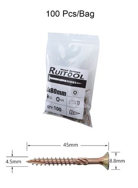 100pcs T25 Plum Blossom Self Tapping Screws Deck Wood Bindin