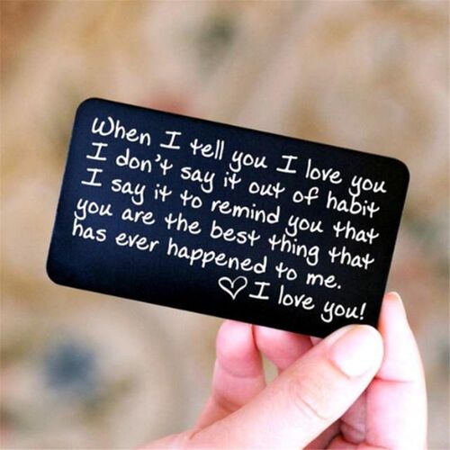 New Year Love Note Boyfriend Gifts Engraved Wallet Cards Ins