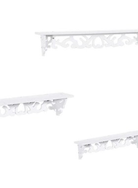 WPC 3PC Wall Floating Shelf Shabby Bookshelf Home Office Dis