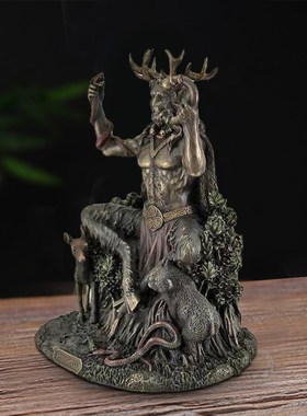 Cernunnos Horned Animal God Figurine Resin Underworld God Sc