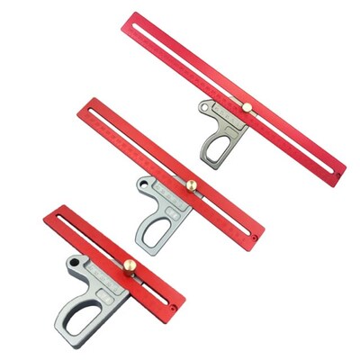 200/300/400mm Woodworking Scribing Gauge Angle Ruler Aluminu