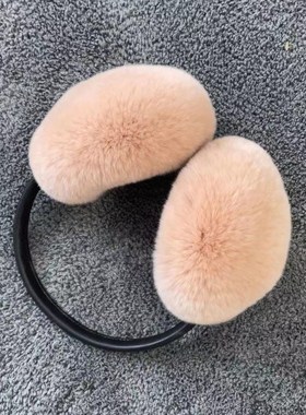 Rex Rabbit Fur Earmuff Women's Autumn and Winter Warm Earmuf