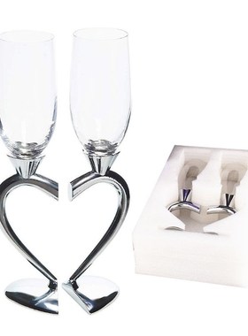 Champagne Toasting Flutes Wedding Accessories, Linked Love,
