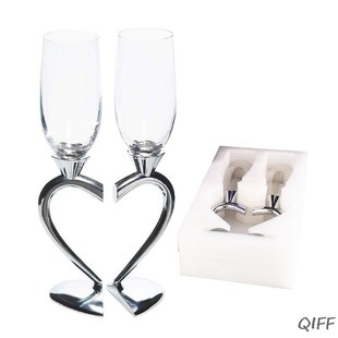 Champagne Toasting Flutes Wedding Accessories, Linked Love,