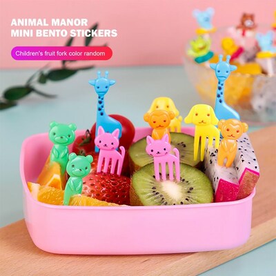 40pcs Fruit Picks Toothpick Party Decoration Animal Cartoon