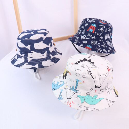 New Spring Summer Children Sun Hat Boys Girls Cotton Bucket