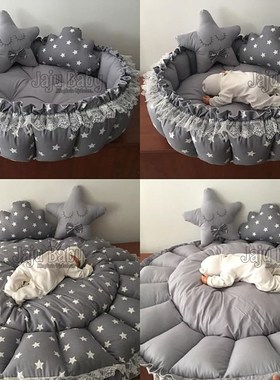 Jaju Baby Special Handmade Gray Starry Pattern Design Retrac