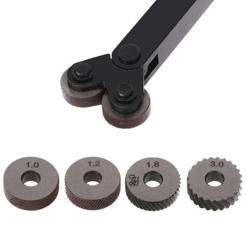 2pcs Diagonal Linear Knurl Wheels Knurling Knurler Tool 1.0/