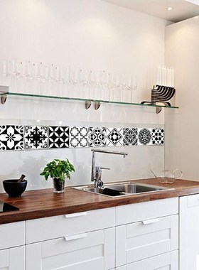 Retro Tiles Stickers Bathroom kitchen PVC Self Adhesive Wall