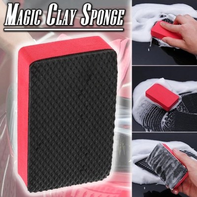 Magic Clay Sponge Bar Car Pad Block Cleaning Eraser Wax Poli