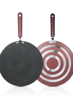 Pancake Pan Crepe Maker Flat Pan Griddle Pan with Spreader &