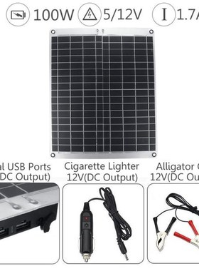 100W Monocrystalline Solar Panel Dual USB Solar Cell Cell Mo