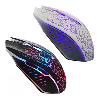 USB Wired LED Backlit Computer Mouse Dazzling Luminous Silen