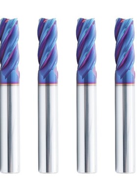 7XEA Durable 4 Flute HRC65 Milling Cutter Tungsten Steel Coa