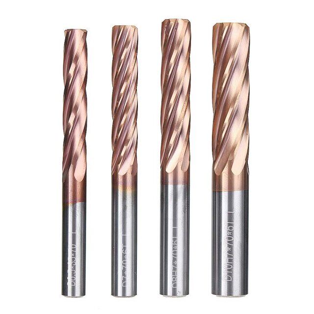6 Flutes 6.5-10mm Milling Cutter HRC55 Tungsten Steel Carbid