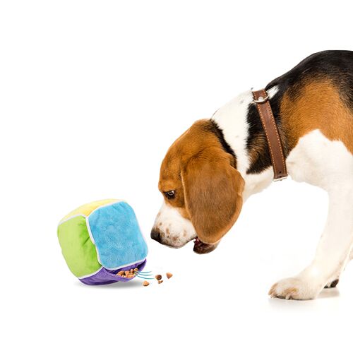 Non-Toxic Plush Cube Dog Toys Interactive Dog Puzzle Toys Le