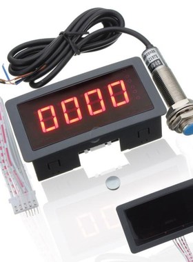 Red LED 4 Digital Tachometer RPM Speed Meter + Proximity Swi