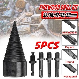 Hex Drill 5PCS Round Splitter Machine Firewood Square Shank