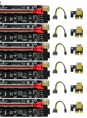 6PCS PCIE Riser 009S Plus Video Card Extension Cable Riser P