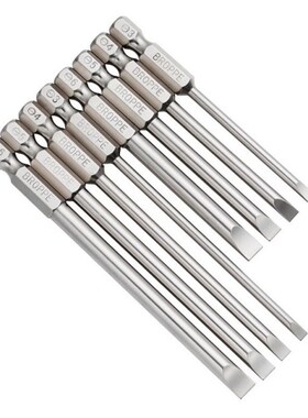 20-150mmSlotted Screwdrivers Bits S2 Alloy Steel Magnetic Fl