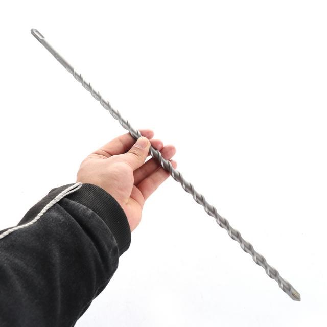 Round Shank Cross Four-blade Impact Drill Bit 460mm Length S