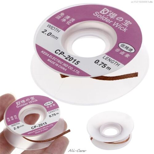 2018 Desoldering Solder Braid Wick Remover Cable Wire New